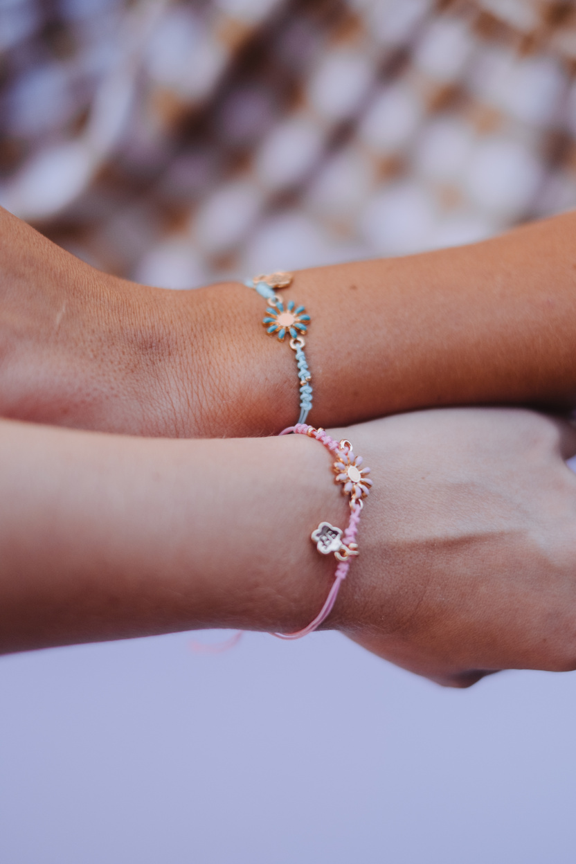 Friends with Matching Friendship Bracelets